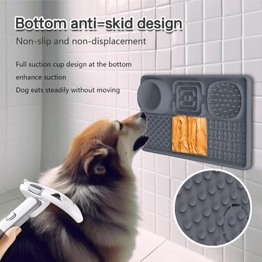 Килимок для собак Leckmatte з суперпоглинанням, без BPA, антиковзаючий, силіконовий, для грумінгу, купання, дресирування, рожевий