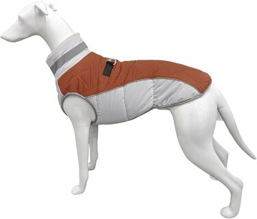 Тепла та стильна куртка для собак: теплий, якісний одяг, вітронепроникна жилетка – ідеальний зимовий одяг для вашого собаки (Sky Blue, ) Hielblau (XS, Brown)