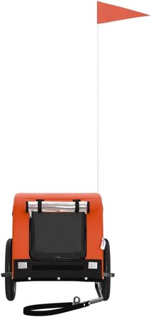 Festnight Причіп для велосипеда, переноска для собак, оранжевий. Вантажний причіп для велосипеда, переноска для собак, вантажопідйомність 30 кг, 124 x 53 x 53 см