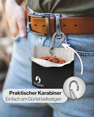 Сумка для ласощів Dogster® для собак - зручний мішечок для смаколиків, швидкий доступ до винагороди, з карабіном