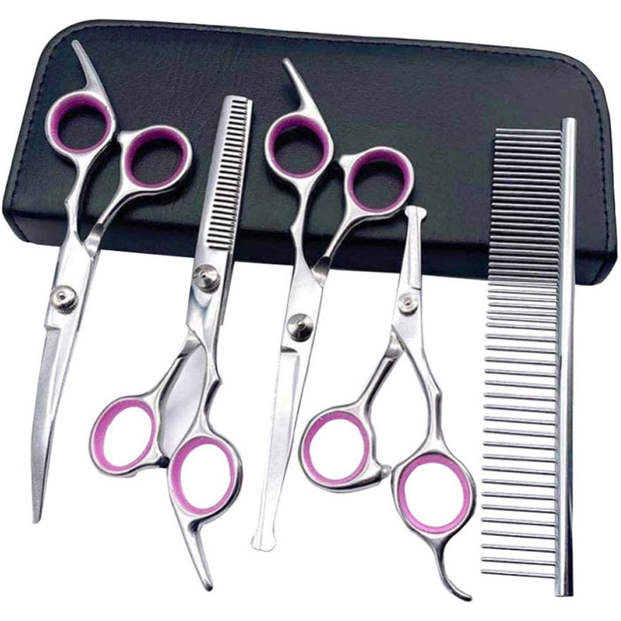 Набір професійних ножиць для грумінгу собак та котів, нержавіюча сталь 6CR, для вирівнювання та стрижки