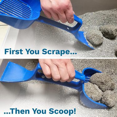 Лопатка для прибирання туалету Scrape 'N' Scoop, синя