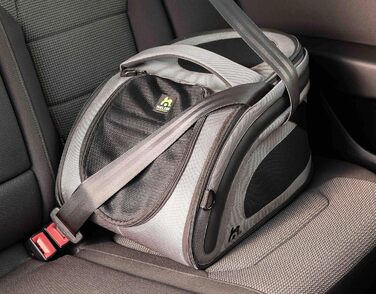 Транспортний бокс Maelson Snuggle Kennel 7152, антрацит - бежевий, 48x28x25 см