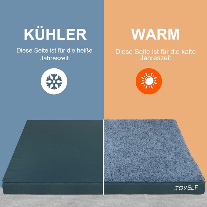 Килимок для собак Joyelf середнього розміру, 76 x 51 x 7.5 см, водонепроникний, знімний, для собак маленьких та середніх порід