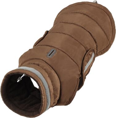 Дощовик для собак, поліестер, великий, модний, легкий, для середніх та великих собак, захисний одяг для тварин (колір коричневий, розмір M)