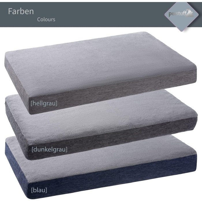 Ортопедичне собаче ліжко з знімним та пральним чохлом, світло-сірий колір, розміри XS