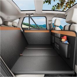 Подовжувач для заднього сидіння автомобіля для собак, преміум PU-шкіра, захисний чохол для сидіння з жорсткою основою, витримує 180 кг, водовідштовхувальний, універсальний, оранжево-чорний