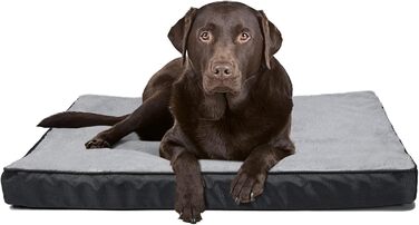 Ортопедичне ліжко для собак XL, сіре, знімний чохол, водонепроникне покриття, 107x71 см. Подушка з піни, для собак з артритом