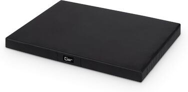 Килимок для собак Tina Grosse: великий, середній та малий розмір - м'яке ліжко для собак з еко-шкіри, миється, водонепроникний, зручний, довговічний, стійкий до зношування та розривів (XL | 100x80x8 см, Чорний)