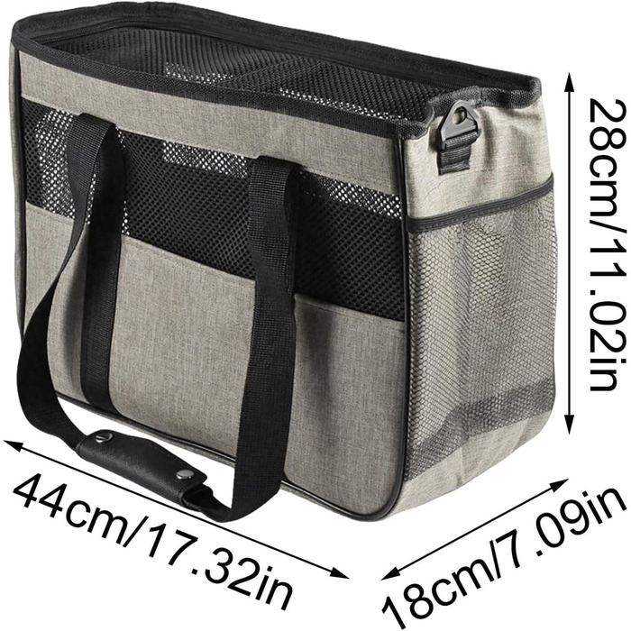 Сумка-переноска для собак та котів Ruwshuuk: багатофункціональна, зручна для прогулянок, подорожей та відпочинку на природі (сіра)