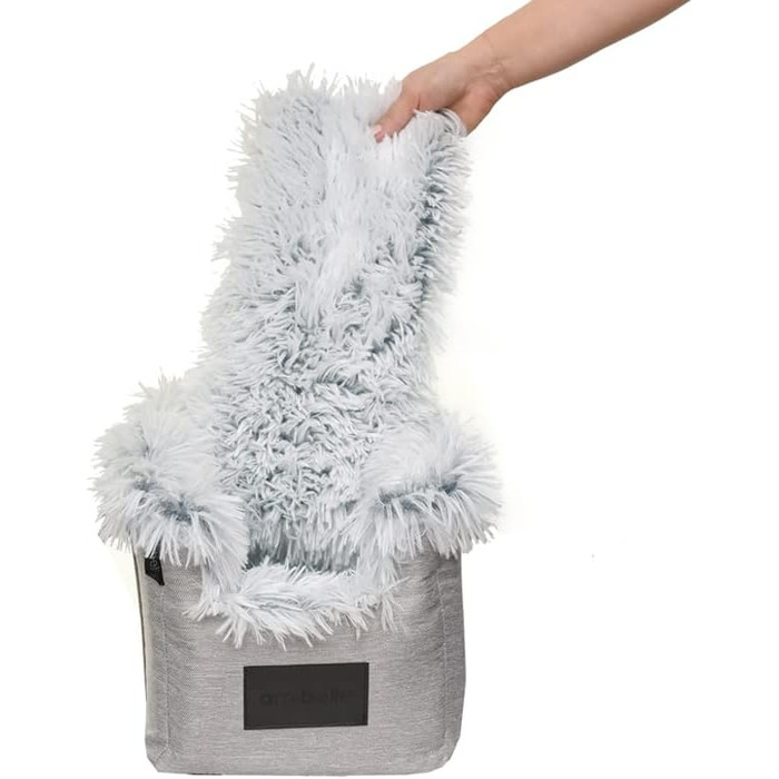 Автомобільний підлокітник для собак | Універсальний, миючий, зносостійкий, для середніх консолей, передніх та задніх сидінь | Сумка для собак, для маленьких порід | Колір: світло-сірий