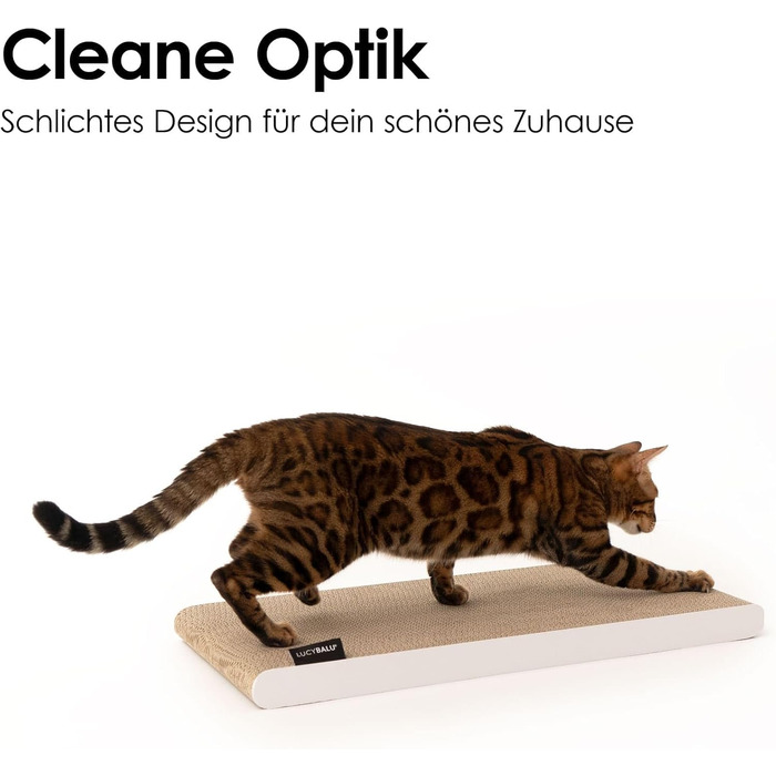 Килимок для котів LucyBalu® з гофрокартону | Килимок-картон для котів | Килимок для дряпання котів | Дряпка для котів з гофрокартону | Двосторонній килимок для котів | Килимок для котів, білий