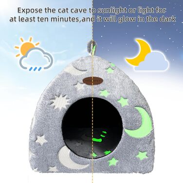 Кішечка-будиночок Mooipet з плюшевим матрацом, сірий, 40x40x35 см