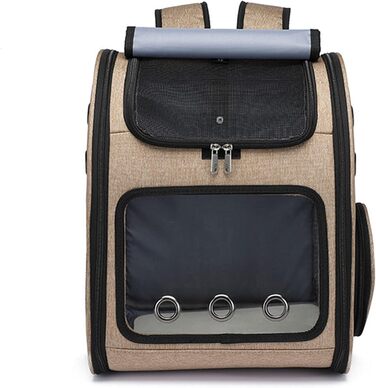 Рюкзак для собак та котів PETCUTE: дихаючий, знімний килимок, складаний, регульований. Підходить для маленьких собак та котів. Колір: хакі