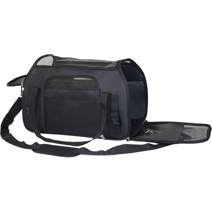 Елітна переноска для тварин EliteField, XL, для собак, котів, цуценят, чорна, схвалена авіакомпаніями, м'які боки, розмір 53.3 x 30.5 x 33 см