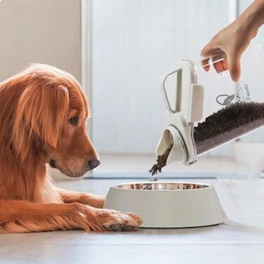 Контейнер для корму для собак 2.8L, герметичний, з BPA-вільного пластику, прозорий, зелений (1391-Dog)