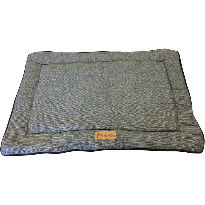 Ліжко для собак Ellie-Bo Wende, Tweed та штучне хутро, для переносних кліток розміру M, 76 см (Чорний, L - [L87 x W57 x H3cm])