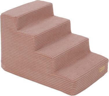 Сходинки для собак Velinda з 4 сходинками, котяча драбина, допомога у вході для домашніх тварин, матеріал: пінопласт, колір: рожевий (Cord)