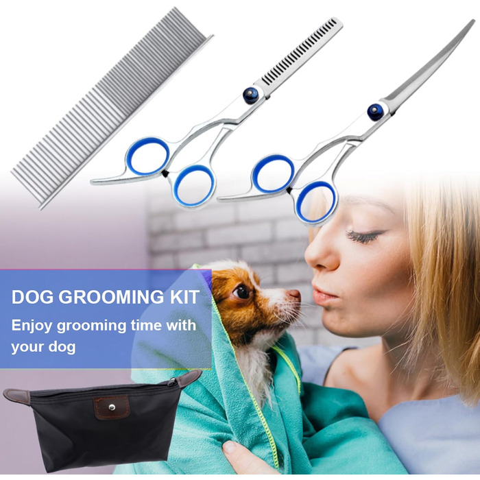 Набір ножиць для грумінгу собак та котів, ножиці для догляду за шерстю домашніх тварин