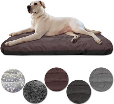 Ліжко для собак, подушка для собак, матрац для собак, місце для відпочинку, матрац для собак (Колір: Коричневий, Оксфорд, Розмір: 90x60x8 см)