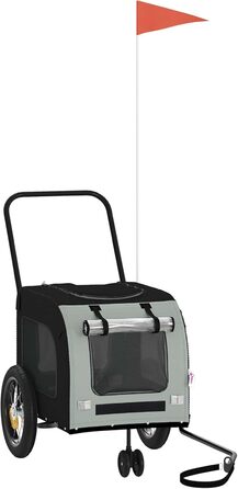 Навісник на велосипед для собак Oxford - сірий та чорний, водонепроникний, модель 93846