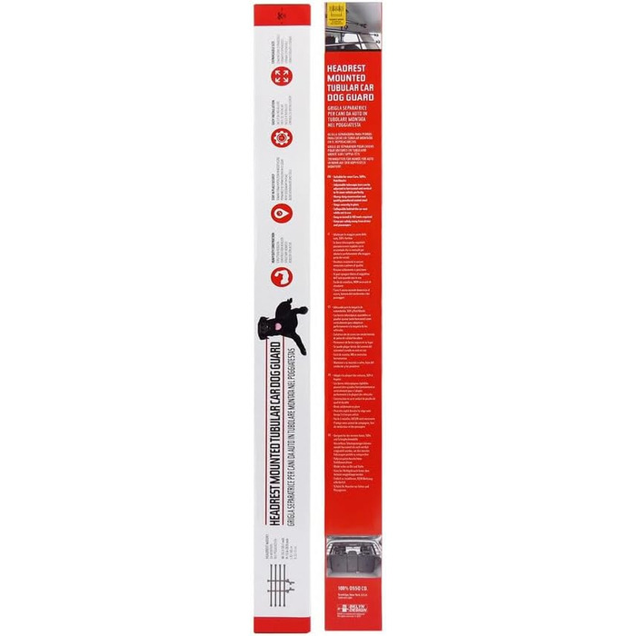 Гілка-перегородка для автомобіля OSYO | Безпечна перегородка для собак у багажнику | Сталевий каркас, чорна, H: 32-53см, L: 82-140см