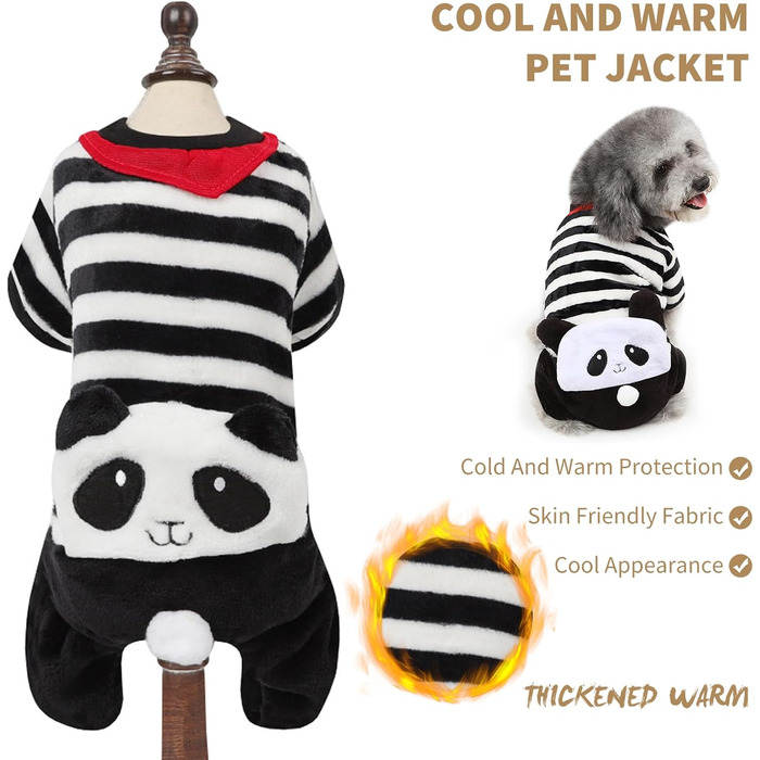 PETCUTE Зимовий теплий одяг для собак, куртка з мультмалюнком, одяг для маленьких, середніх та великих собак, пуловер для собак з кнопками, підходить для Лабрадора, Чихуахуа, Французького бульдога, XL, смугастий