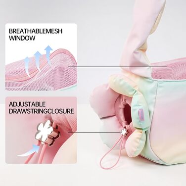 TOUCHDOG Сумка-переноска для собак та котів, рожева, до 6 кг