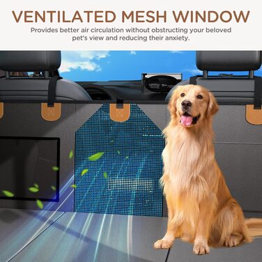 Підстилка для собак у машину з жорстким дном, PU-шкіра, водонепроникна, стійка до подряпин, 180 кг, для SUV, LKW