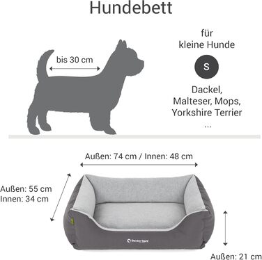 Ліжко для собак Doctor Bark - м'яке та пухнасте для середніх собак. Легко миється, міцне, затишне. Виготовлено в Німеччині, GreenLabel
