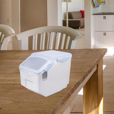 Контейнер для зберігання кормів для собак та котів 20 л, сірий. Зберігання сухого корму, ласощів, герметичний.