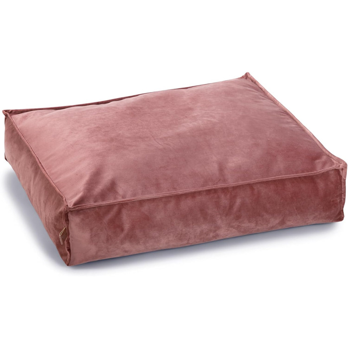 Подушка для собак Lotte Nalino, велюр, сіра (рожева), 70x55x15 см