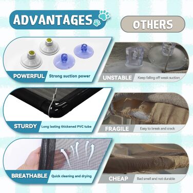 Крісло-гамак для котів Dracarys на вікно | для великих котів до 20 кг | Посилена конструкція з міцними присосками | Лежанка для котів, сонячне місце, лежанка для домашніх тварин, підходить для вікон шириною ≥76 см та висотою ≥64 см, розмір 68*38*58 см