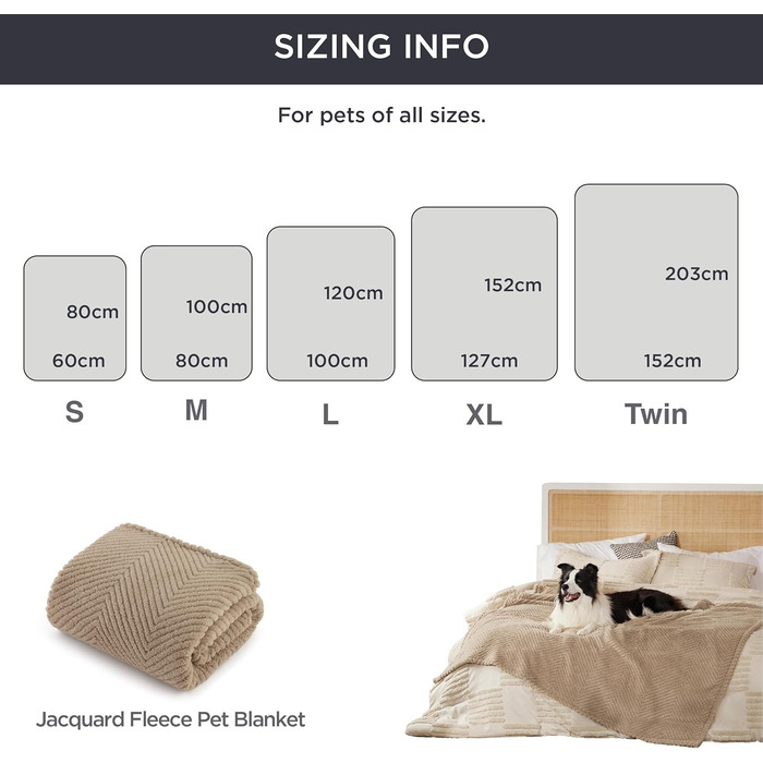 Підстилка для собак Bedsure, тепла та м'яка, 127x152 см, XL, коричнева