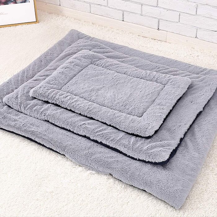 Лежак-мат для собак і котів PETCUTE, м'який, флісовий, машинне прання, 95x75x5 см, темно-синій