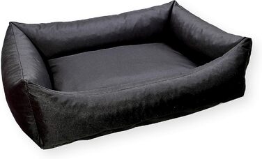 Водонепроникне собаче ліжко 80x60 см, чорного кольору, знімний та пральний чохол - 4L Textil