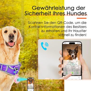 Шлейка для собак ThinkPet XL, світловідбиваюча, дихаюча, з кріпленням для AirTag та QR-кодом, для великих собак, з фронтальним кліпом для дресирування, світло-пурпурова