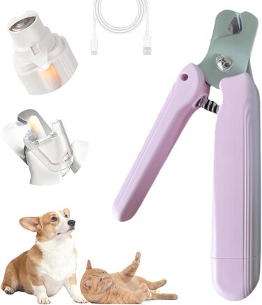 Лампова кусачка для нігтів Yagerod LichtSchere Pro 2-в-1 – безпечна догляд за кігтями з LED-підсвічуванням, запобігає надмірному обрізанню