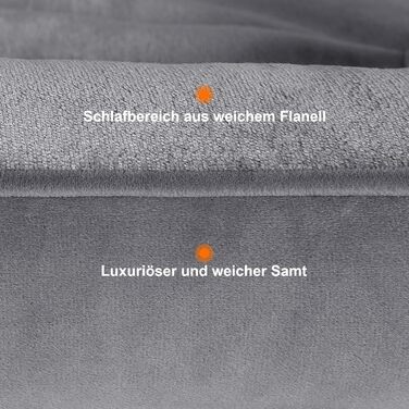 Ортопедичне ліжко для собак великих порід, ергономічне диван-лежанка з піною у формі ковчега, водонепроникне, неслизьке ліжко для собак 89x63 см, світло-сірий (світло-сірий, Д 89 x Ш 63 x В 17 см)