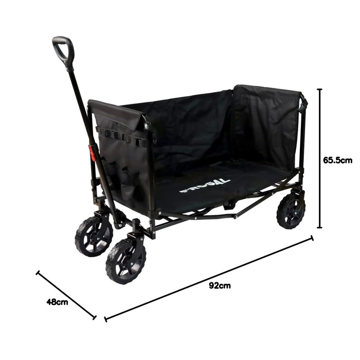 Фросал Візок для собак Бруно, чорний, складний | Транспортний візок для тварин