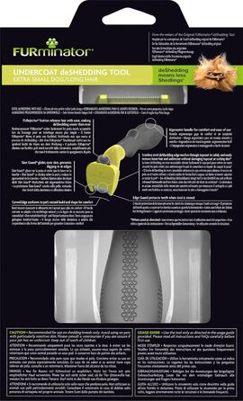 FURminator для собак XS, довга шерсть: щітка для видалення підшерстка, версія 2.0