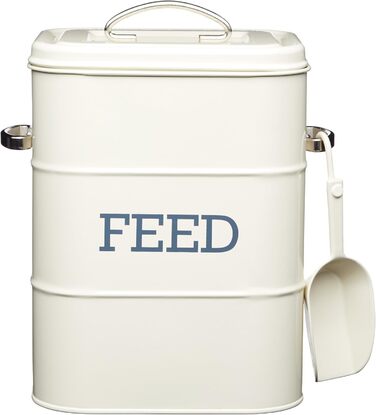 Контейнер для корму KitchenCraft Living Nostalgia з ложкою, 3 кг, 19 x 16 x 27 см