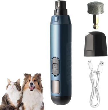 Шліфувальник для кігтів собак MiOYOOW з LED-підсвічуванням, 5 швидкостей, USB-зарядка, тихий, для собак та котів