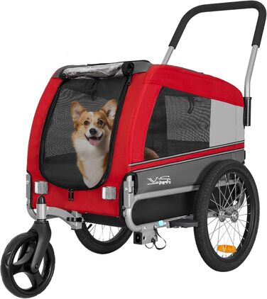 Універсальний візок-перевозник для собак Tiggo VS Pets Medium: 2-в-1 (велосипедний, буксирний)