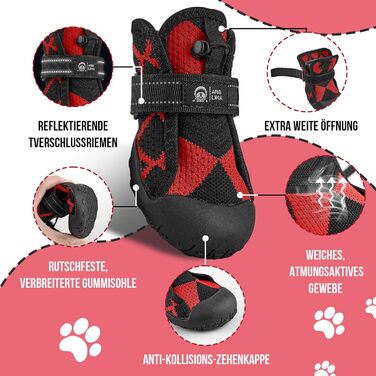 Взуття для собак Arblina Outdoor: водонепроникне, з регульованою застібкою, захист подушечок лап, для малих, середніх та великих собак
