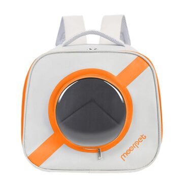 Рюкзак для тварин Kowaku: зручний переносник для собак та котів з вікном та ременем, оранжевий