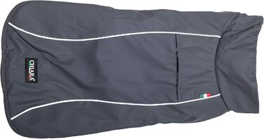 Водонепроникна куртка для собак CHIARA Finn, розмір XL, сірий колір. З флісовою підкладкою, відбиваючими смугами, для будь-якої породи. Машинне прання.