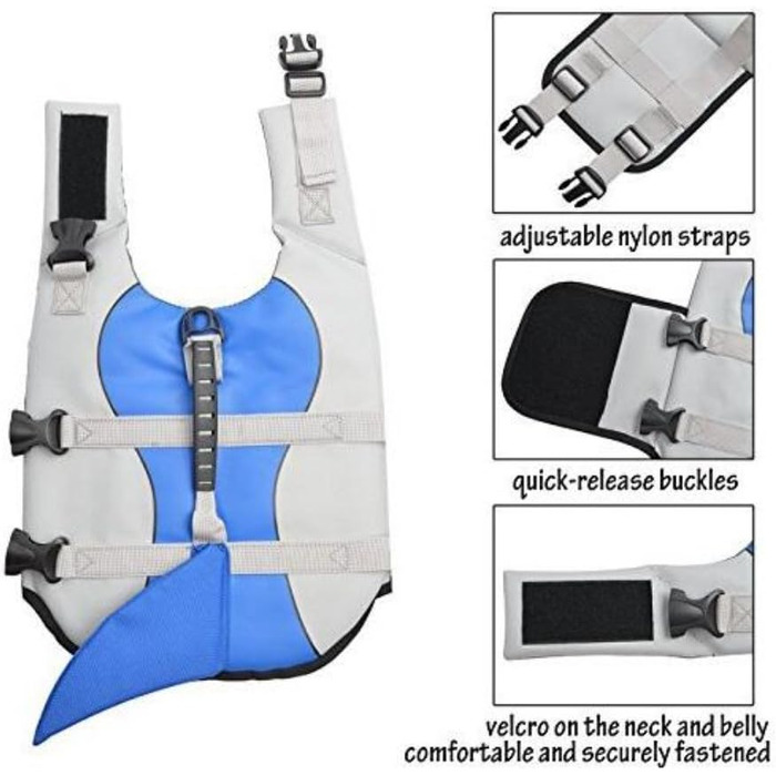 Світшот для собак, професійний, для тренувань, з ручкою для підйому, косплей, розмір S, русалка
