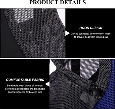 Транспортна сумка для собак та котів Toyzfriendly, темно-синій, поліестер, для перенесення та до ветеринара