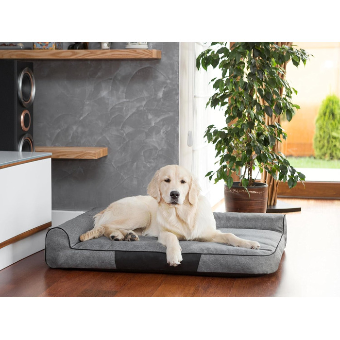 Крісло-ліжко для собак XL, 100x66 см, темно-сірий колір, EKOLEIN